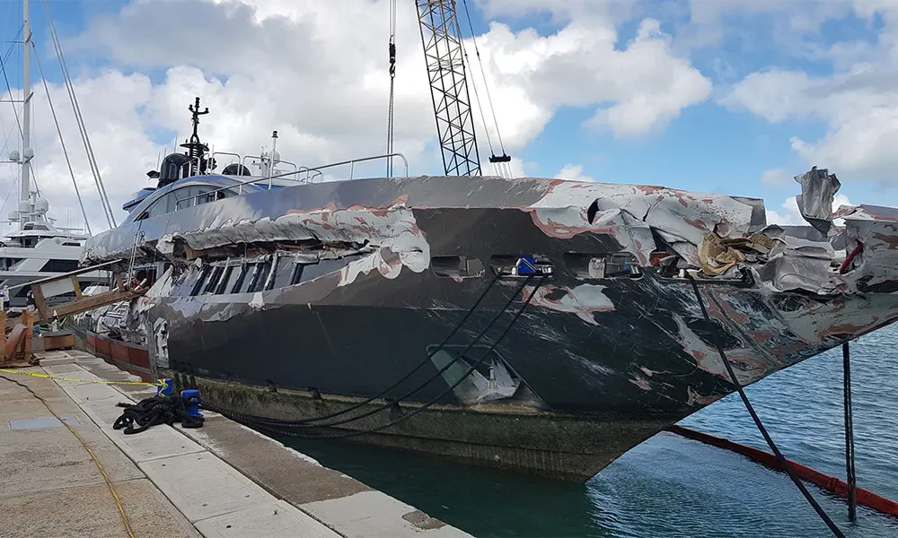 Everything You Need to Know About Superyacht Insurance 1 damaged yacht