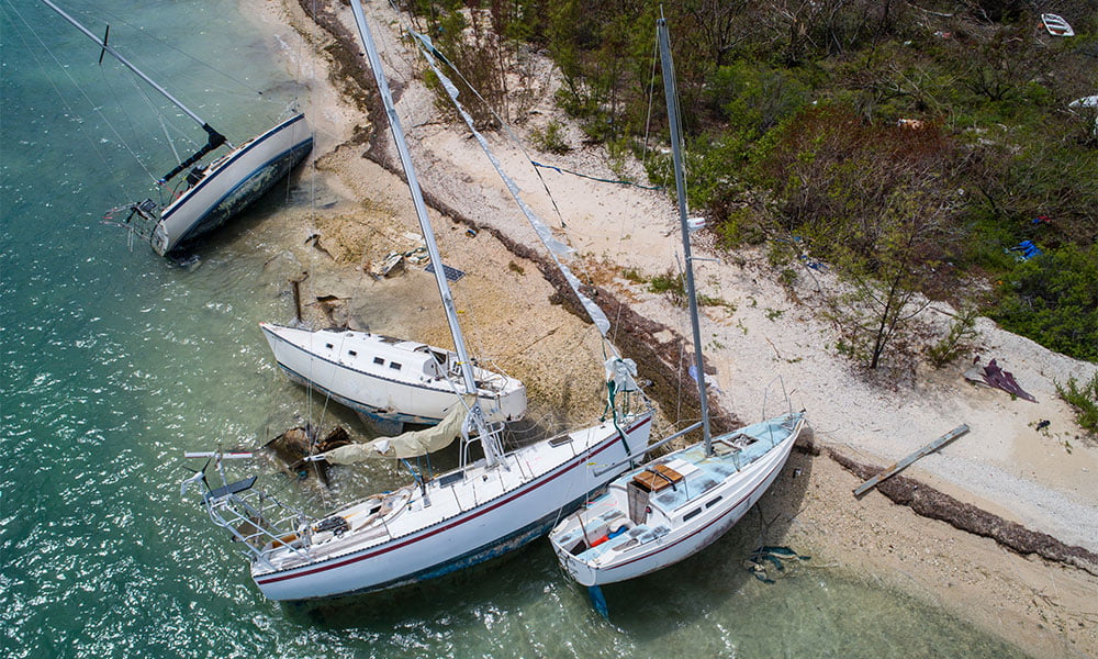 Sailboat wrecks: Navigating impact of climate change